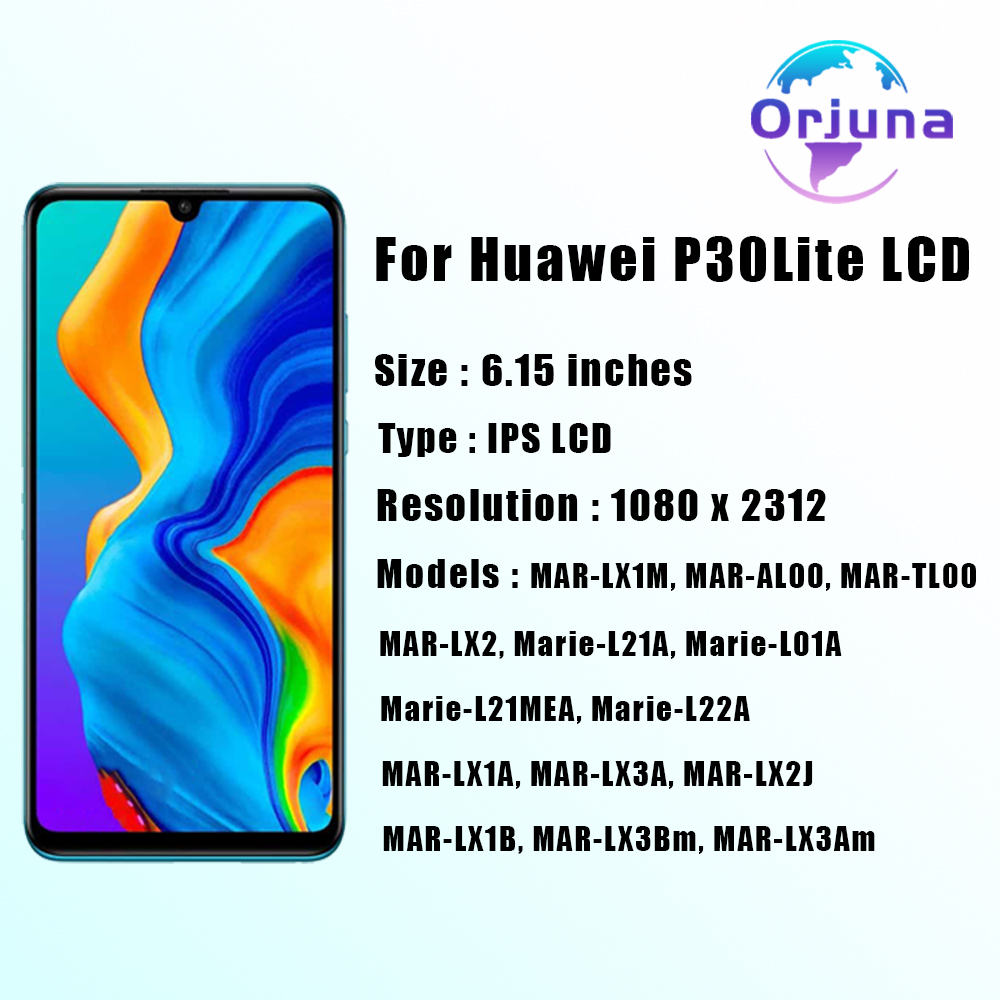 Bloc Ã©cran tactile LCD avec chÃ¢ssis, pour Huawei P30 Lite, original n° 2