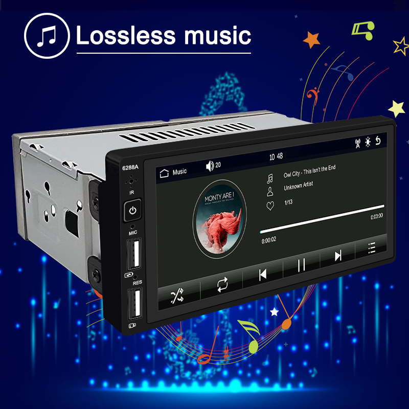 Autoradio Android StÃ©rÃ©o avec Ã‰cran Tactile HD, Lecteur MP5, Bluetooth, USB, FM, UnitÃ© Centrale, Limitation Autoradio, 6.86 , 1 Din n° 5