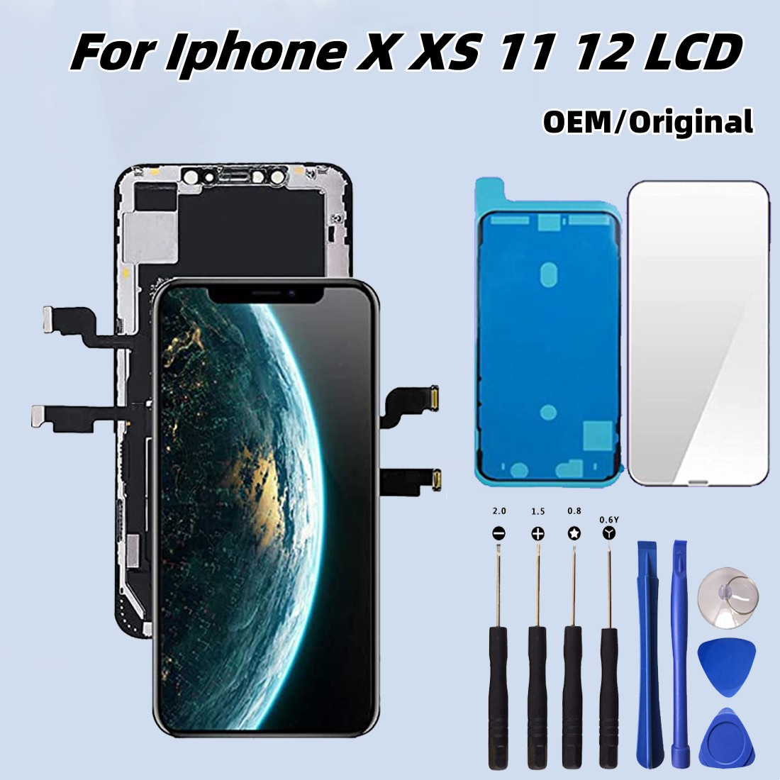 Ensemble Ã©cran tactile AMOLED 3D de remplacement, pour iPhone X XS XS MAX 11 12 13, original n° 1