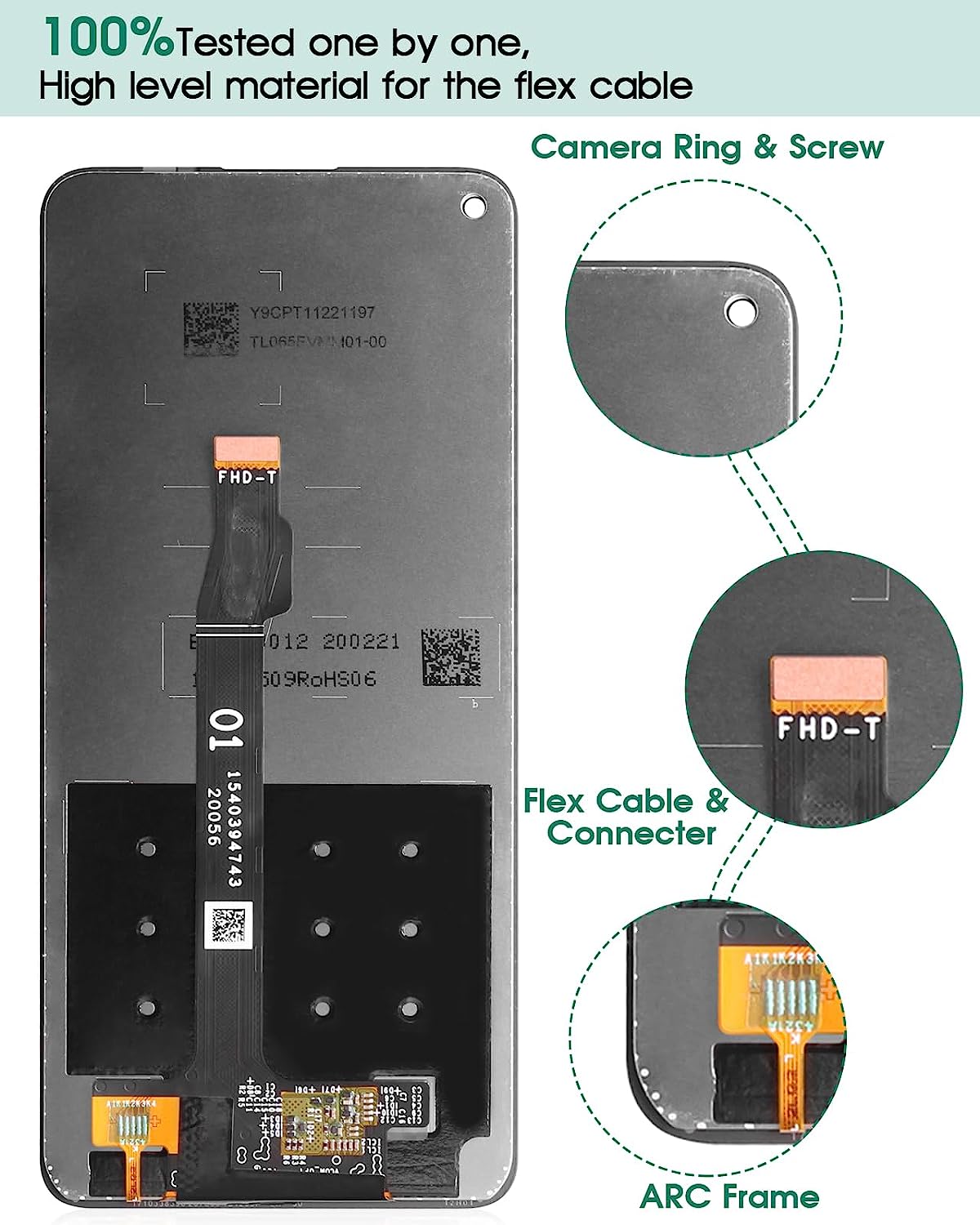 Ã‰cran LCD de remplacement pour Huawei P40 lite 5G n° 6