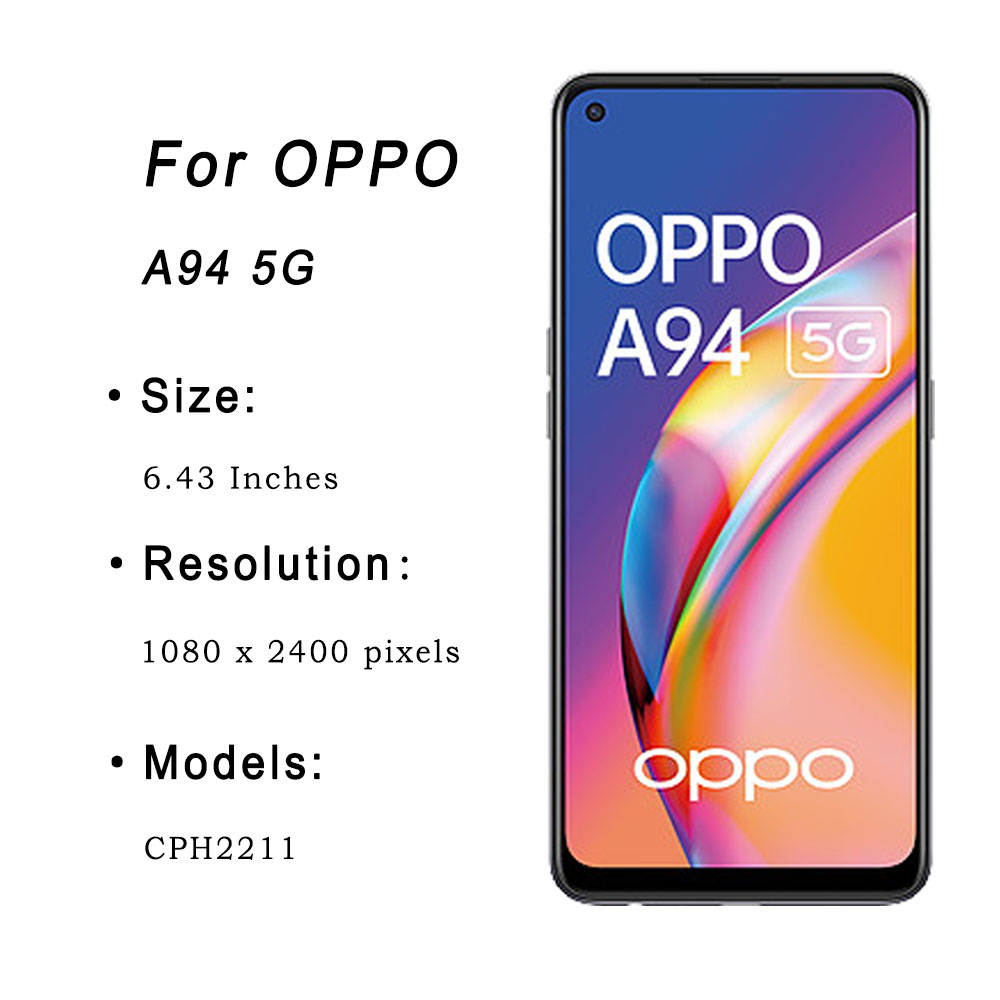 Ã‰cran tactile LCD AMOLED TFT pour OPPO A94 5G CPH2203, piÃ¨ces de rechange, 6.43 pouces n° 3