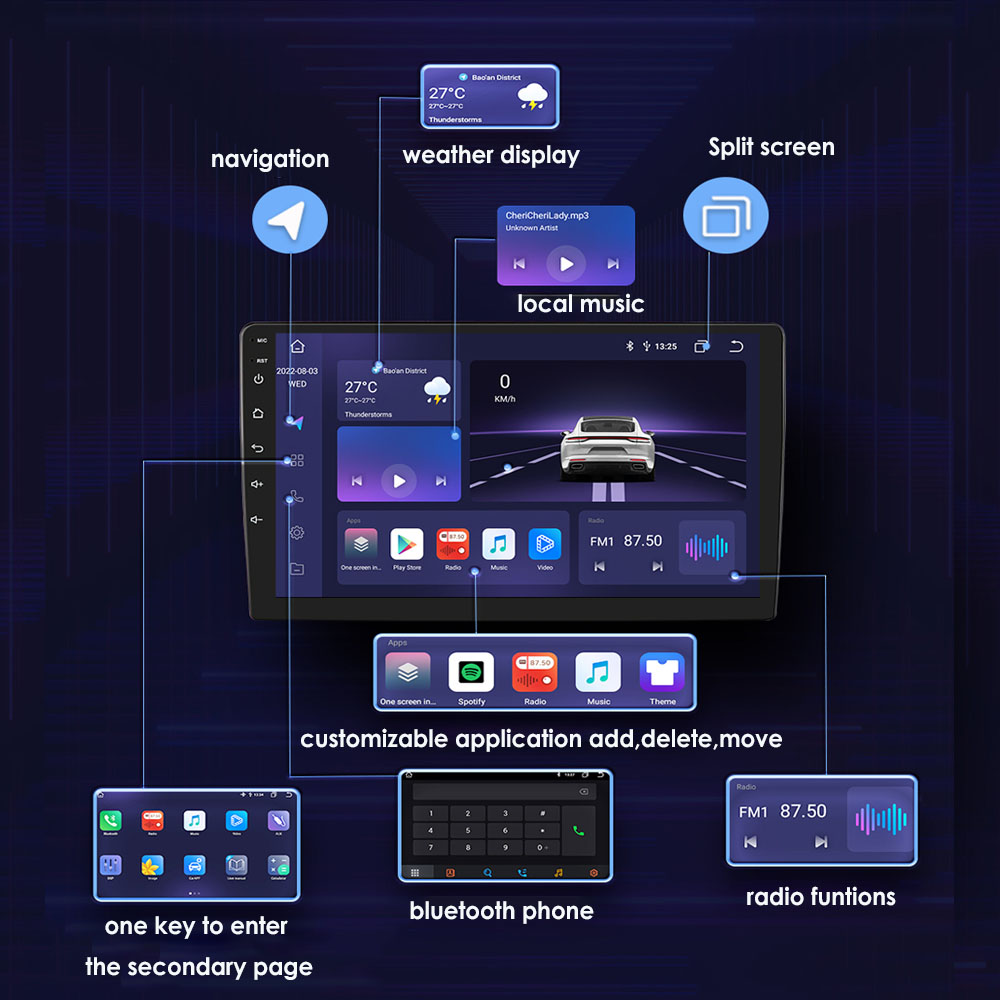 Autoradio Android avec Ã‰cran Tactile, Lecteur StÃ©rÃ©o, 2Din, Limitation pour Ford Focus C S MAX 2008 Mondeo Galaxy ATIC connect 2010 n° 4