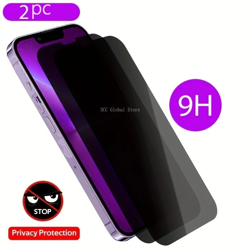 Protecteur d'Ã‰cran en Verre pour iPhone, Accessoire de Protection de la Vie PrivÃ©e pour les ModÃ¨les 14 Pro Max, 13, 12 Mini, 11 Pro, 15 Plus, 7, 8, 14 Plus, Poly XS Max, 2 PiÃ¨ces n° 3