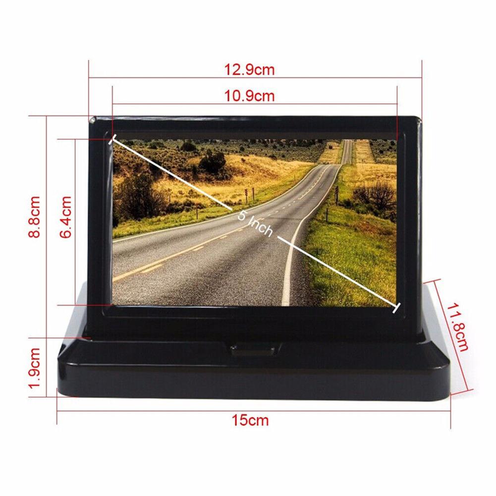 Ã‰cran de Moniteur TFT LCD HD de 5 Pouces, EntrÃ©e AV Bidirectionnelle, CamÃ©ra de Rectransistors Pliable, Ã‰cran de Limitation de Voiture n° 2