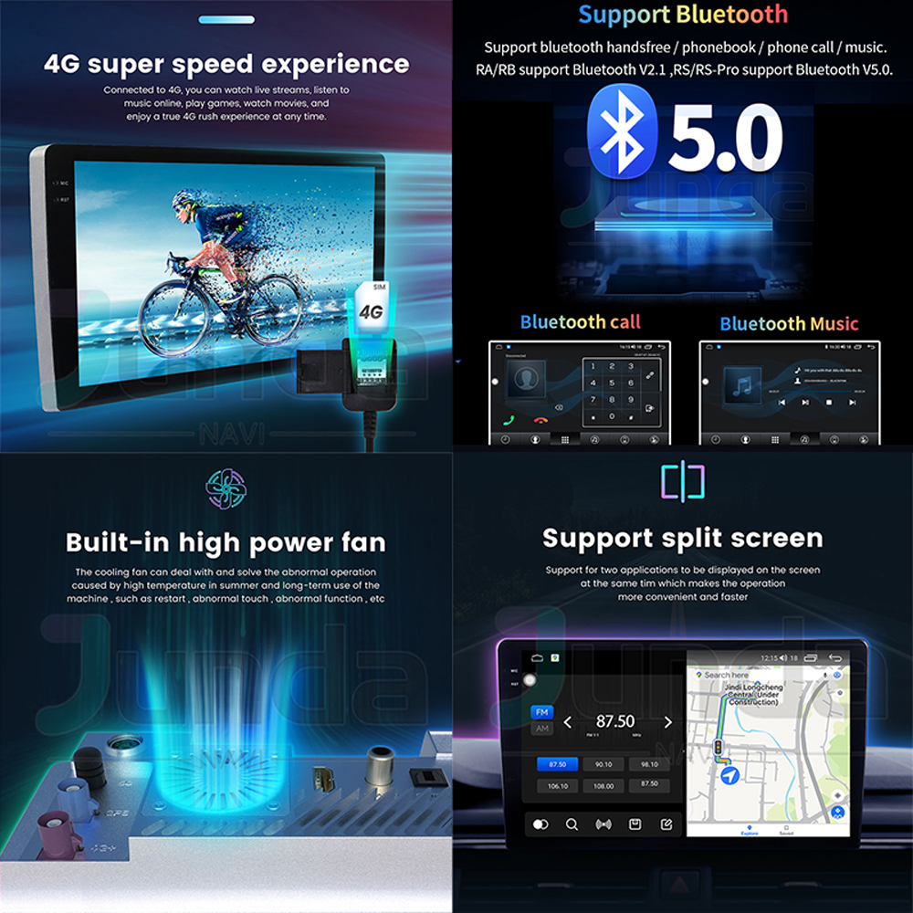 Autoradio Android 13 avec WIFI et 4G Permanence, Lecteur VidÃ©o, GPS, DSP, Carplay, Limitation 2017, 2018, 2019, pour TÃ©lÃ©phone Kia, Picanto n° 3