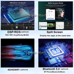 Autoradio Carplay sans fil pour Nissan, systÃ¨me Android 13, lecteur de limitation, navigation stÃ©rÃ©o, Navara NP300 Frontier 2015-2019 small picture n° 3