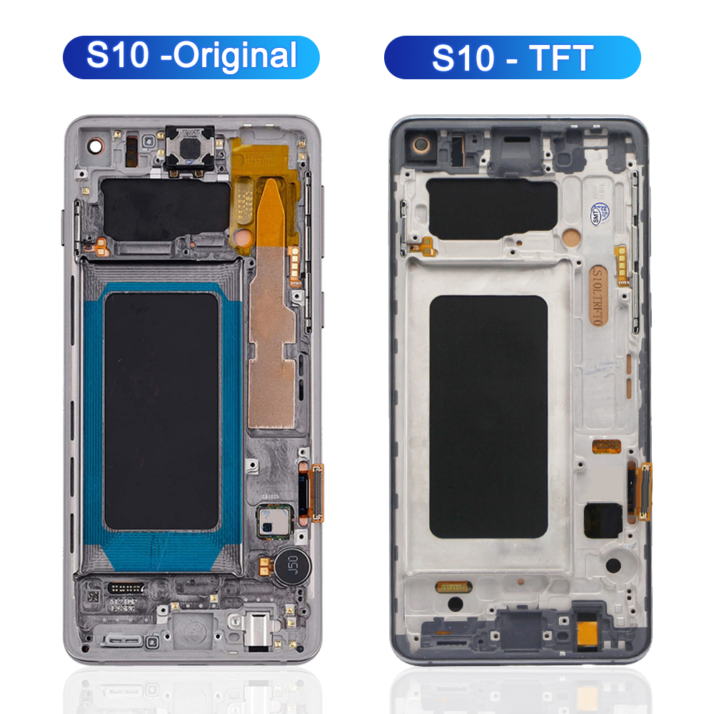 TFT de haute qualitÃ© pour Samsung Galaxy S10 G973F/DS G973U G973 SM-G973 Ã©cran tactile LCD avec cadre, pour Galaxy S10 LCD n° 2