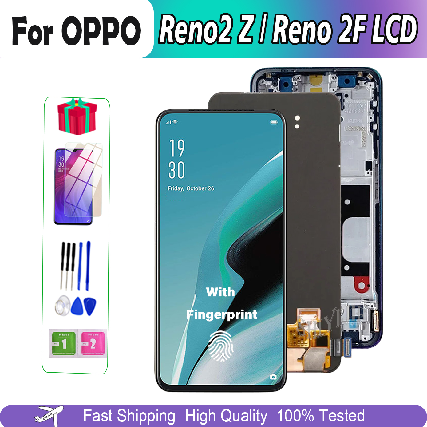 Ã‰cran Tactile LCD de 6.53 Pouces pour OPPO K3/Reno2 Z/Reno2F, Reno 2Z Realme X n° 1