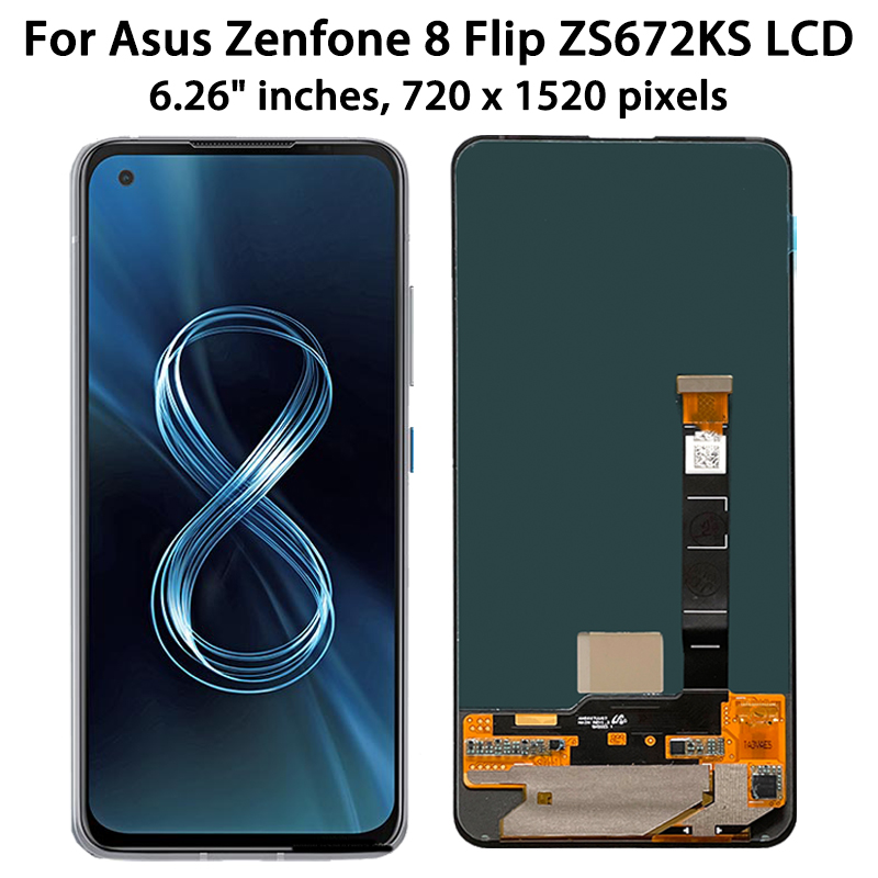 Ã‰cran tactile LCD Super AMOLED, pour Bali Zenfone8 8z ZS590KS -2A007EU I006D, HÃ©bergements eur pour Zenfone 8 Flip ZS672KS I004D LCD n° 4