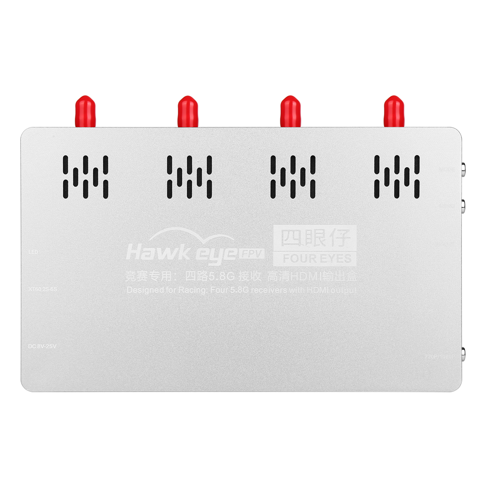 Hawkeye â€“ quatre yeux 4 canaux 5.8 go de rÃ©ception, 4 segments de sortie TV HDMI 5.8 go Ã©cran d'affichage/tÃ©lÃ©phone pour Drone de course RC n° 1