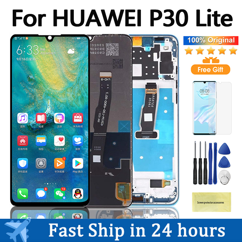 Ã‰cran tactile LCD d'origine pour HUAWEI P30 Lite, Ã©cran LCD pour HUAWE MAR-LX1M LXl'autorisation LX2 L21MEA LX3A, assemblage de HÃ©bergements eur d'Ã©cran n° 1