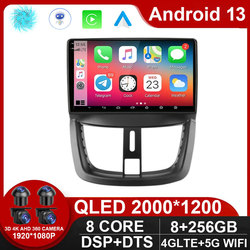 Autoradio 9 Android 13, 4G, WiFi, DSP, Navigation GPS, Carplay, Lecteur VidÃ©o, 2 DIN, Limitation, pour Voiture KIT 207 (2006-2015) small picture n° 1