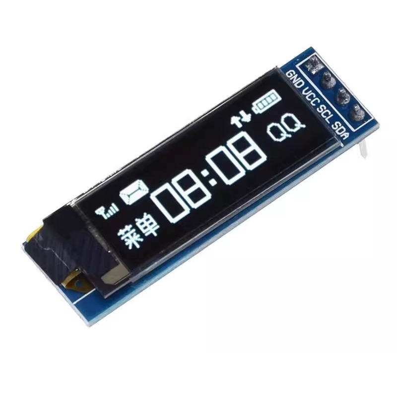 Module d'affichage OLED pour Ardunio, Ã©cran LED LCD, blanc et bleu, 0.91 pouces, interface IIC i2C, SSD1306, 12864, 0.91 n° 5