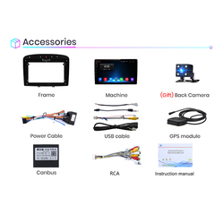 Autoradio Android 10, 4 Go/64 Go, GPS, RDS, DSP, 2DIN, lecteur multimÃ©dia, sans DVD, pour voiture KIT 408, 308SW, 308 small picture n° 6