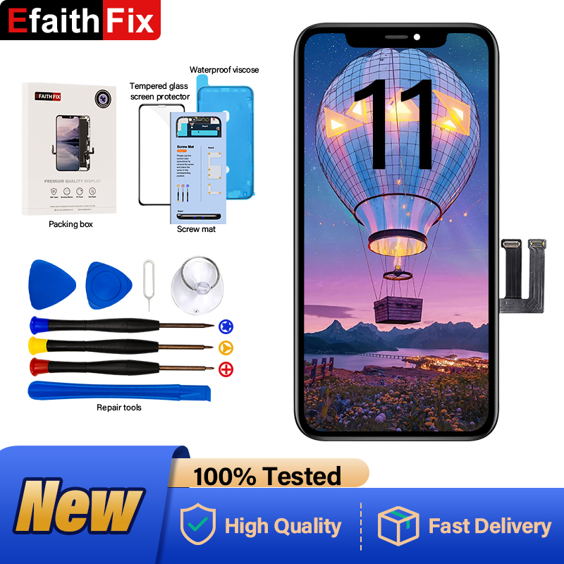 Efaithfix-Ã‰cran tactile LCD 3D pour iPhone 11, piÃ¨ce de rechange, sans frÃ©quence, nouveau, Poly Incell n° 1