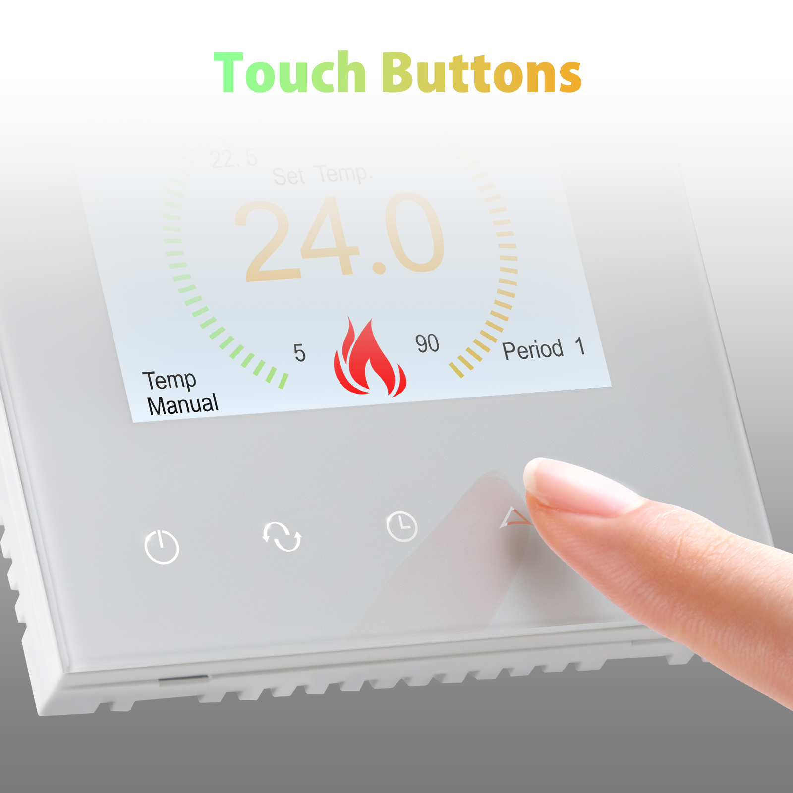 Beok-Thermostat WiFi intelligent Tuya, Ã©cran tactile pour document LCD blanc, chauffage Ã©lectrique au sol chaud, microphone, Alexa, Google Assistant n° 2