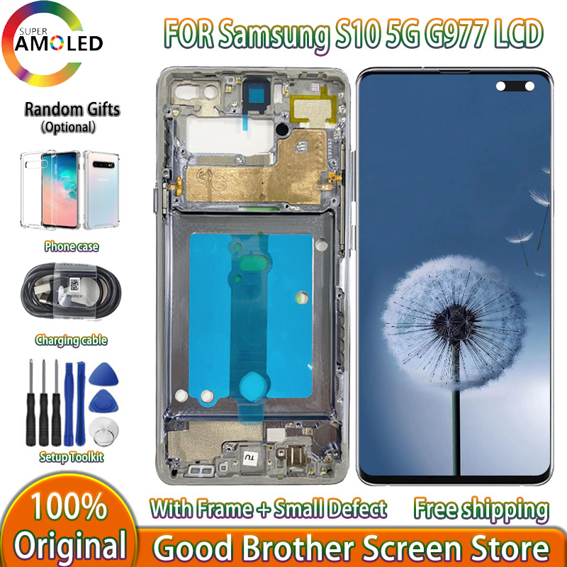 Ã‰cran tactile LCD Super AMOLED de remplacement, 100% original, pour Samsung Galaxy S10 5G G977 G977F G977U, 6.7 n° 1