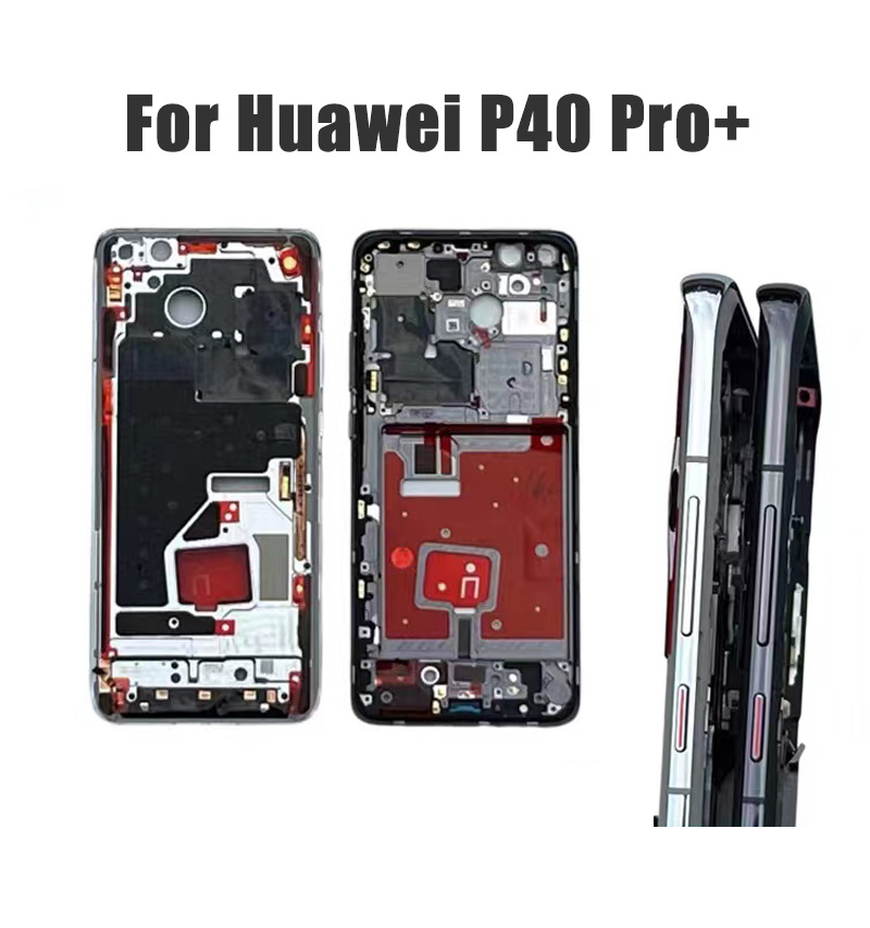 RÃ©paration de cadre central d'origine pour Huawei P40 Pro P40Pro + Plus, remplacement du support de plaque d'affichage LCD, boÃ®tier de lunette, coque de chÃ¢ssis n° 4