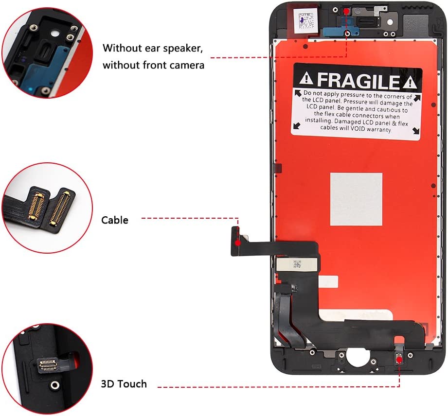 Ensemble complet Ã©cran tactile LCD de qualitÃ© AAA +++, avec chÃ¢ssis tactile 3D, pour iPhone 8 Plus, avec outils, A1897 n° 6