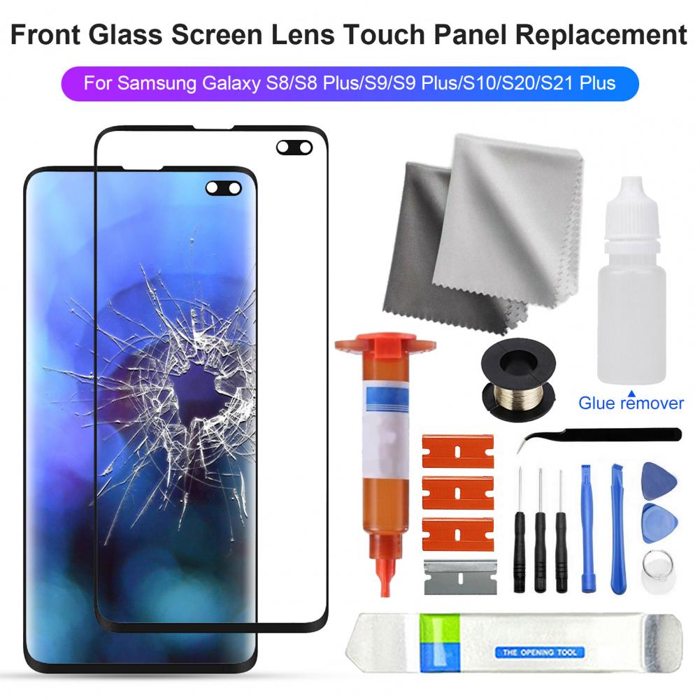 Kit de rÃ©paration d'Ã©cran tactile en verre avant avec colle UV, remplacement de l'Ã©cran tactile, Samsung Galaxy S8, S8 Plus, S9, S9 Plus, S10, S20, S21 Plus n° 2