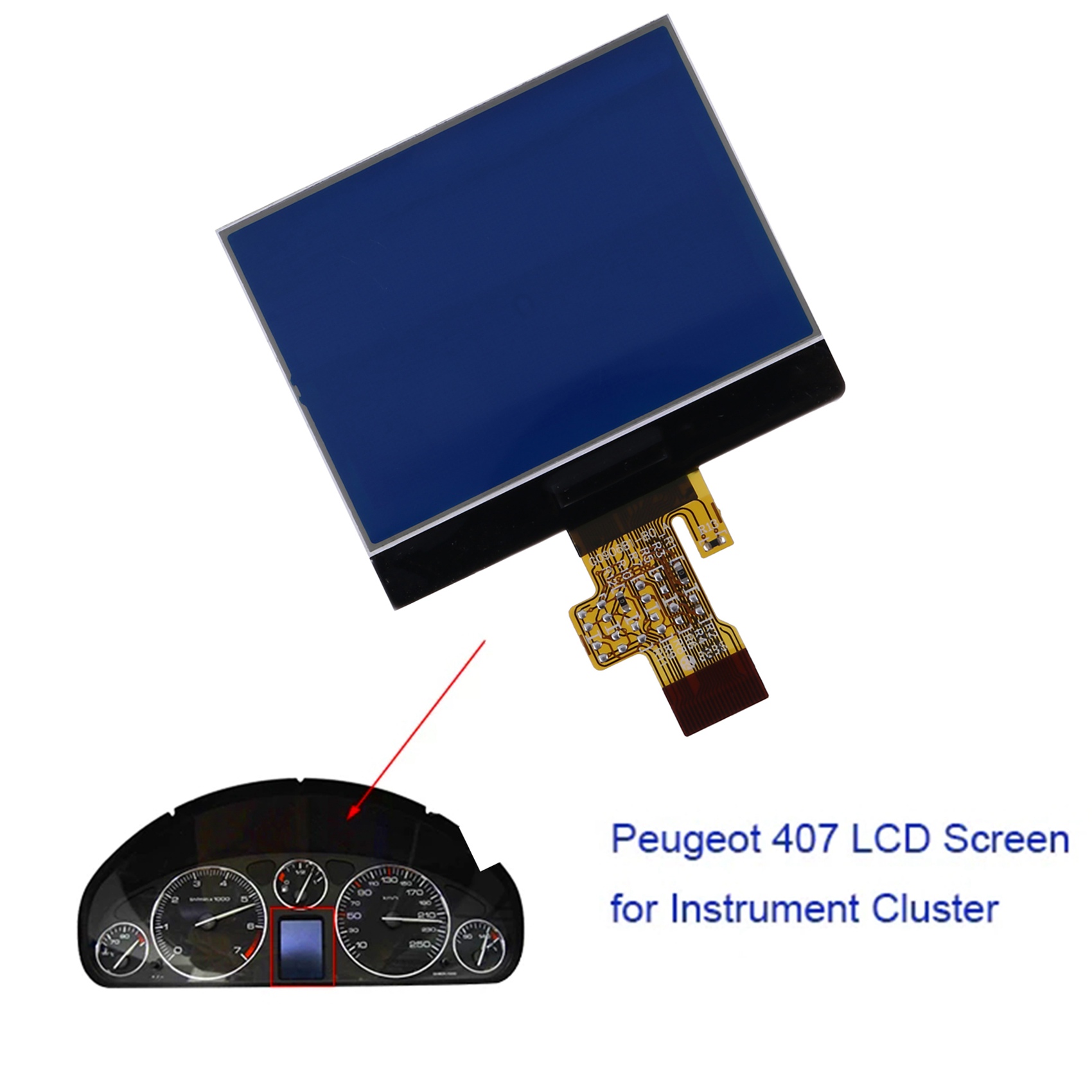 Ã‰cran LCD de rÃ©paration de pixel d'Ã©cran de carte Prada VDO pour KIT 407 407Sw 2004-2006 n° 6