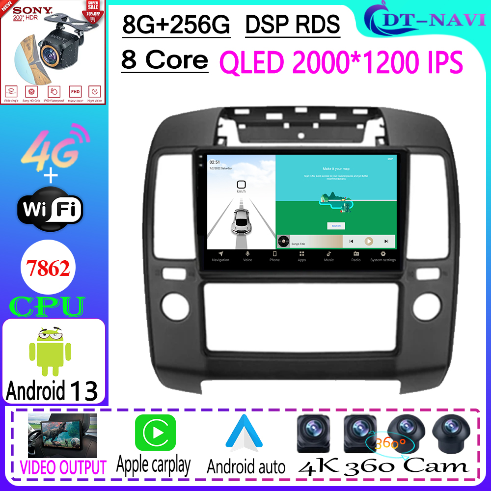 Autoradio Android 13, Limitation, Lecteur VidÃ©o, Navigation GPS, pour Nissan Navara D40 (2004-2010), BTpig, 4G, LET, HUD, Ã‰cran, UnitÃ© Centrale n° 1