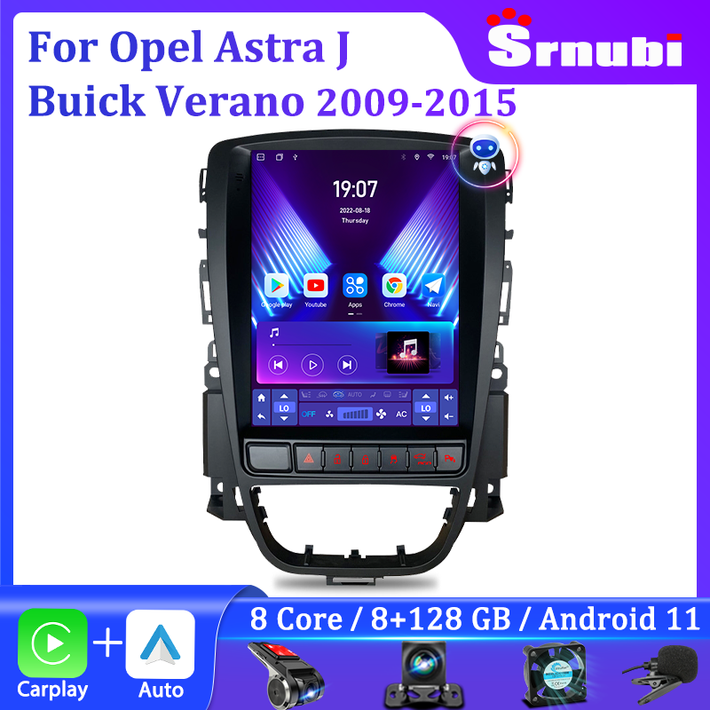 Srnubi-Autoradio Android 2 Din pour Opel Cascada Astra J Buick Excelle 2009-2015, Lecteur de Limitation, Navigation Carplay, Auto Stereo n° 1
