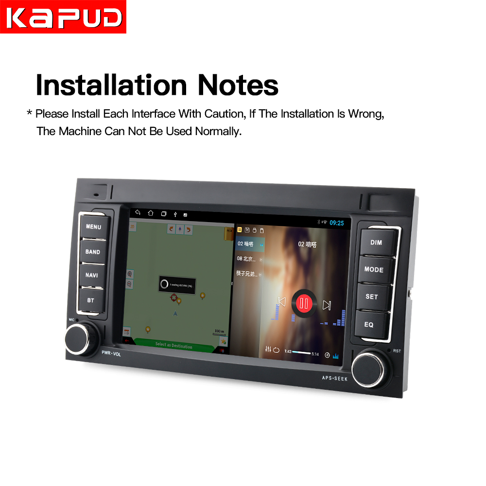 Kapud-Autoradio Android 7, Navigation GPS, DSP, 4G, CarPlay, avec Commandes au Volant, pour Voiture VW Touareg (2004-2011), Transporter T5 Multivan n° 4