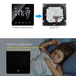 Tuya â€“ Thermostat intelligent WiFi, Ã©cran tactile LCD, pour l'eau, chauffage Ã©lectrique au sol, chaudiÃ¨re Ã  gaz, fonctionne avec Alexa Google small picture n° 3