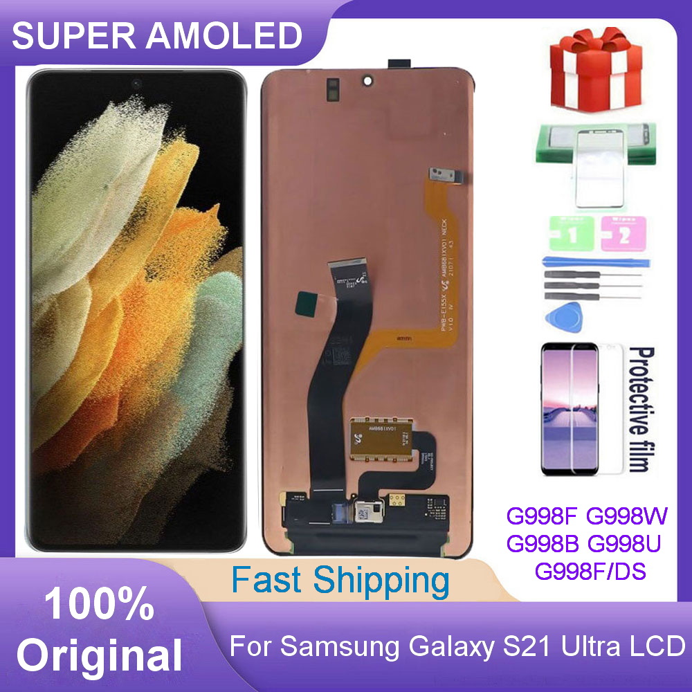 Ensemble Ã©cran tactile AMOLED de remplacement, 6.8 pouces, pour Sansung Galaxy S21 Ultra 5G G998B G998U G9980, original n° 1