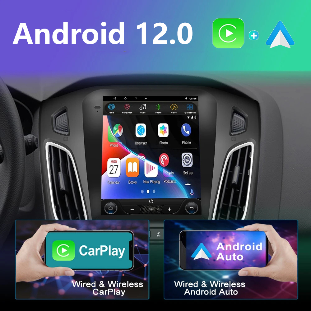 Autoradio Android 12 pour Ford Focus 3 MK3 2012 2013-2019, lecteur vidÃ©o Ã  limitation de voiture, GPS, Ã©cran de style de placement, 9.7 pouces, 2 Din n° 1