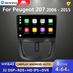 Autoradio Android 10, Lecteur VidÃ©o, StÃ©rÃ©o, DVD, RDS, 2Din, pour Voiture KIT 207 CC, 207CC, 2006, 2007, 2008, 2009, 2010 - 2015