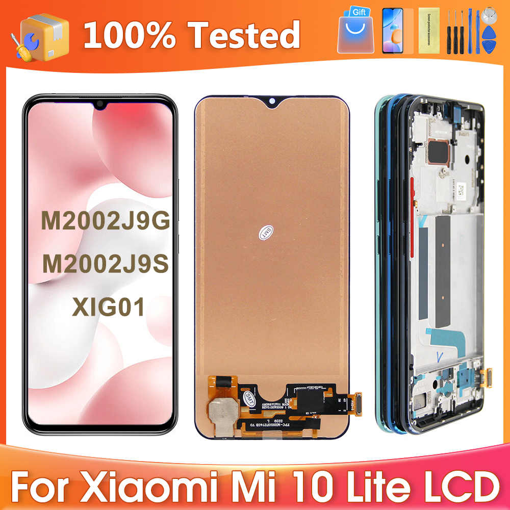 Ensemble Ã©cran tactile LCD de remplacement, Mi 10 Lite 5G, 100% testÃ©, pour Xiaomi ata 10 Lite M2002J9G n° 1