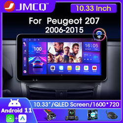 Autoradio Android 11 avec Navigation GPS QLED, Lecteur Vidéo, 4G, Carplay, 2 Din, 10.33 Pouces, pour Voiture KIT 207 CC 207CC (2006-2015), Nouveauté