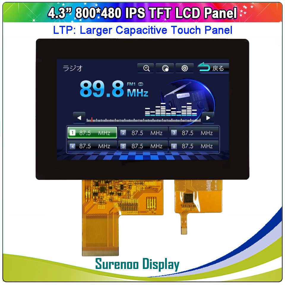 Ã‰cran Tactile TFT IPS LCD 24 Bits de 4.3 Pouces, Moniteur de Puzzles IIC I2C, 800x480, 800480, 40P/0.5 n° 1