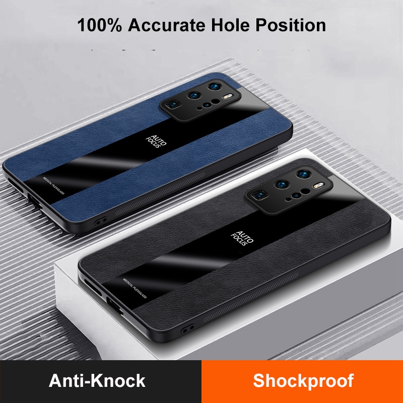 Ã‰tui en cuir avec porte-anneau pour Huawei P40 Pro Plus, couverture arriÃ¨re de luxe, coque de tÃ©lÃ©phone magnÃ©tique en silicone pour Huawei P40 Lite 4G 5G n° 2