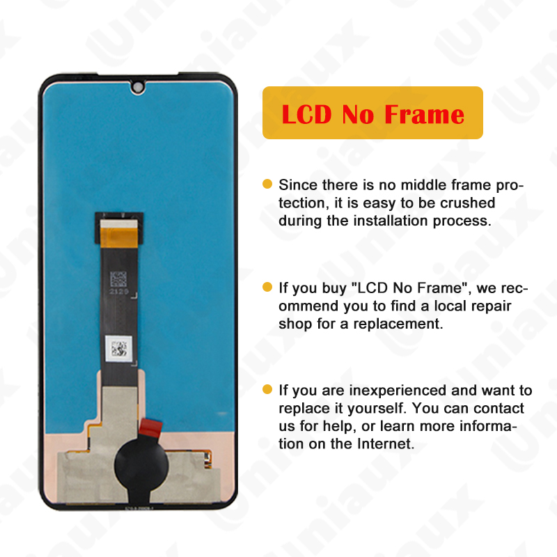 6.8 Original AMOLED pour LG V60 ThinQ 5G LM-V600 LMV600EA LCD Ã©cran tactile HÃ©bergements eur remplacement pour LG V60 couvercle de batterie n° 2