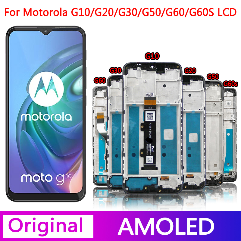 Remplacement de HÃ©bergements eur d'Ã©cran tactile d'affichage Ã  cristaux liquides pour Motorola Moto, sÃ©rie G d'origine, G10, G20, G30, G50, G50, 5G, G60, G60S, G100 n° 1