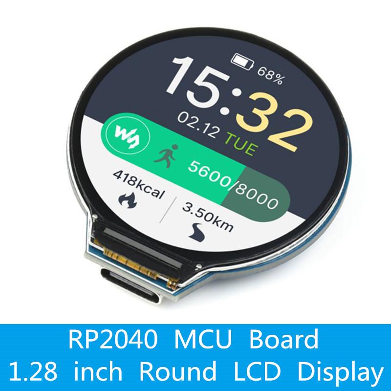 Ã‰cran LCD rond intÃ©grÃ© Raspberry Pi RP2040, carte MCU, technologie Ã©ventuelles I, accÃ©lÃ©romÃ¨tre, capteurs de gyroscope, 1.28 pouces n° 1