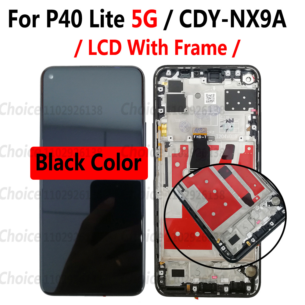 6.5  LCD avec cadre pour Huawei P40 lite 5G CDY-NX9A Ã©cran d'affichage Ã©cran tactile numÃ©riseur assemblÃ©e remplacement P40lite 5g affichage n° 5