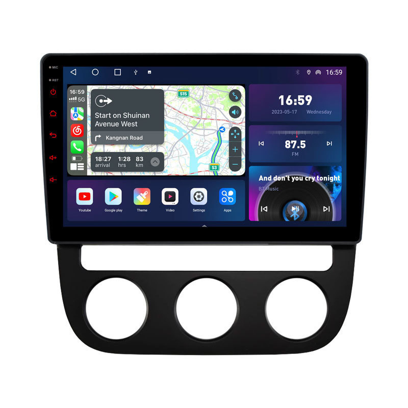 Autoradio Android avec GPS et Carplay, UnitÃ© Centrale pour Voiture Volkswagen Golf Mk5 Jetta Gmovies Rabbit 1k 2003 2004 2005 2006 2007 2008 2009 2010 n° 3