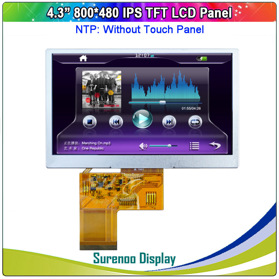 Ã‰cran Tactile TFT IPS LCD 24 Bits de 4.3 Pouces, Moniteur de Puzzles IIC I2C, 800x480, 800480, 40P/0.5 n° 4