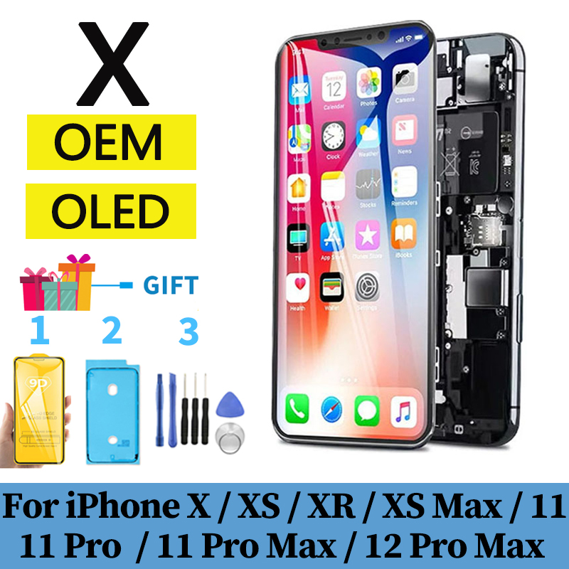 Ã‰cran Tactile LCD OLED de Remplacement, 3D, True Tone, pour iPhone X, Poly XS, 11, 12, 13 Pro Max, Original n° 1