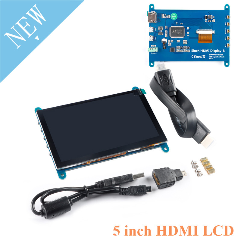 Moniteur Portable HDMI 800x480 5 , Module d'affichage tactile LCD capacitif pour Raspberry Pi 4 3B +/ PC/Banana Pi n° 1