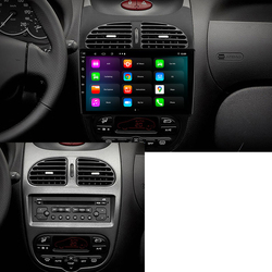 JIULUNET â€“ autoradio Android 12, 8 cÅ“urs, Navigation GPS, Carplay, sans fil, lecteur multimÃ©dia pour voiture Peugeot 206 (1998 â€“ 2012) small picture n° 2