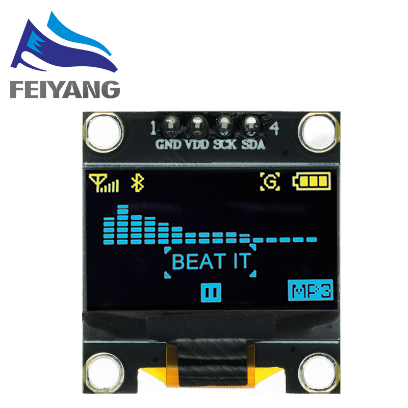 Carte d'Ã©cran LCD OLED pour Ardu37, sÃ©rie IIC, technologie d'affichage blanche OLED, 0.96 pouces, 12864, X64, I2C, SSD1306 n° 3