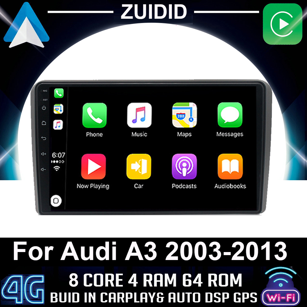 Autoradio Android, Navigation GPS, Lecteur VidÃ©o, Limitation Radio, No 2Din, Audi A3 2 8P 2003 - 2013 S3 2 2006 - 2012 RS3 1 2011 2012 n° 1