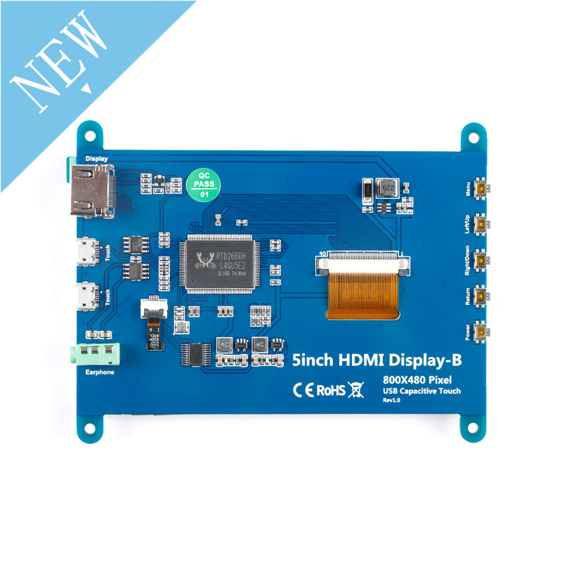 Moniteur Portable HDMI 800x480 5 , Module d'affichage tactile LCD capacitif pour Raspberry Pi 4 3B +/ PC/Banana Pi n° 4