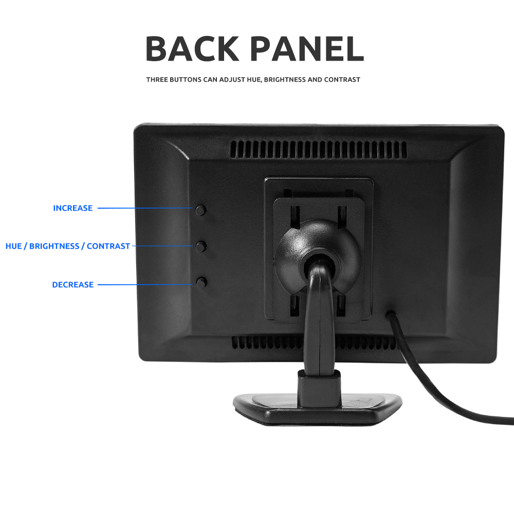 CamÃ©ra de recul de voiture avec moniteur, TFT LCD 5 pouces, Ã©cran numÃ©rique 16:9, entrÃ©e vidÃ©o 2 voies, systÃ¨me de stationnement des barrage n° 2