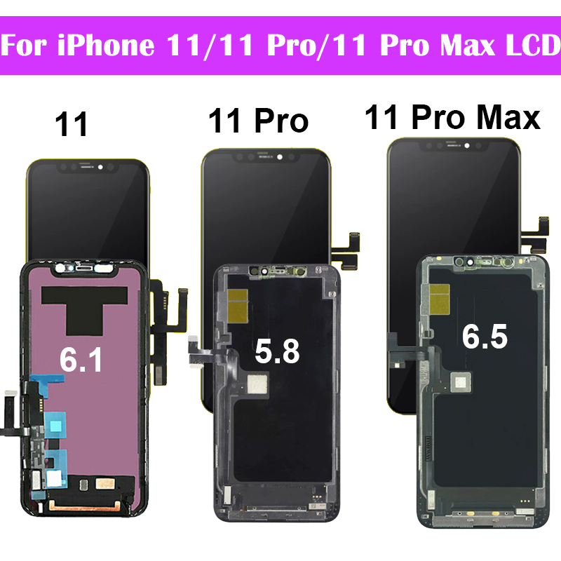 Assemblage d'Ã©cran tactile LCD sensible 3D, pas d'angle de frÃ©quence tactile, qualitÃ© AAA +, iPhone 11, 11 Pro Max, 11 Pro, X, Poly XS n° 1